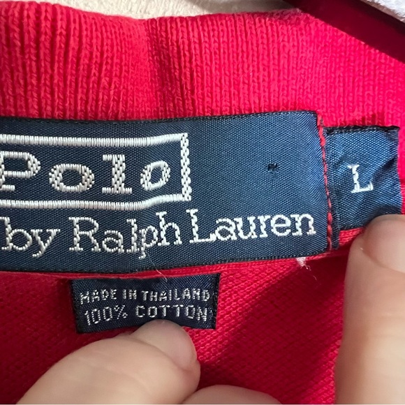 VTG Polo Ralph Lauren Men Shirt Red Scottish Ralphie Terriers Sz Large Chest Dog - Picture 6 of 9
